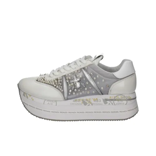 PREMIATA Beth Low Топ Повседневная обувь Женская Серый Бежевый