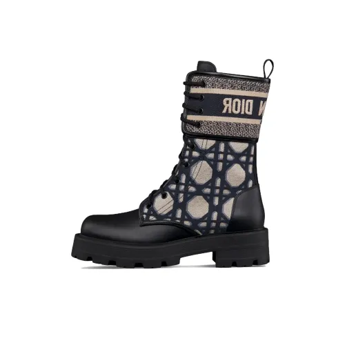 DIOR D MAJOR Crew Мартин Boot Женские Черный Умбра