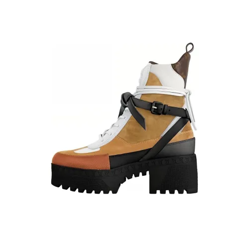 LOUIS VUITTON Laureate Ботильоны 5 см Женские Рыжевато-коричневый