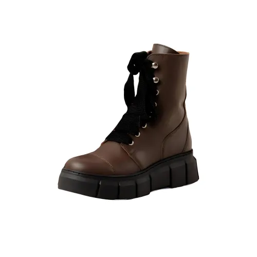 ALOHAS Ботильоны 4CM Женские Коричневый