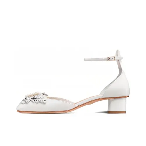 DIOR Tale Грубый каблук Высокие каблуки 3,5 см Женские Белые