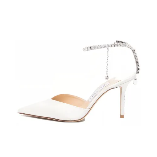 Jimmy Choo Saeda Низкий каблук Высокие каблуки 8,5 см Женские Белые
