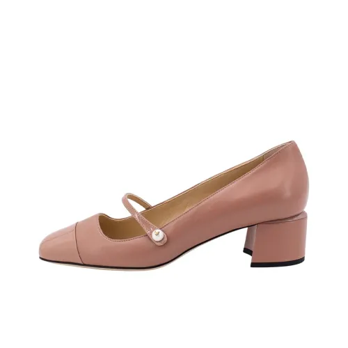 Jimmy Choo Elisa Грубый каблук Высокие каблуки 5 см Женские Розовый