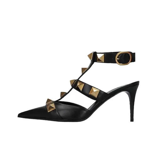 Valentino Rockstud Узкий каблук Высокие каблуки Женские Черный