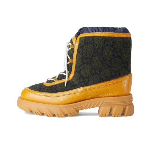 GUCCI Ботильоны Зеленый Желтый Мужской