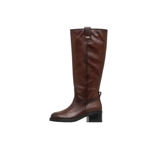 Karl Lagerfeld Brooklyn Высокие сапоги до колена Женские Коричневые