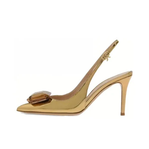 GIANVITO ROSSI Узкий каблук Высокие каблуки 8,5 см Женские Золотой