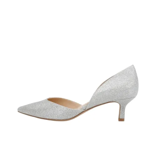 Badgley Mischka D'Orsay Высокие каблуки 5 см Женские Серебряные