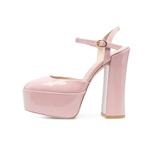 Stuart Weitzman SW Skyhigh Грубый каблук Высокие каблуки 14,5 см Женские Розовый