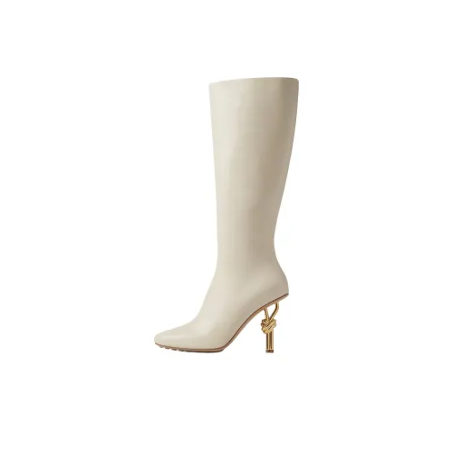 Bottega Veneta Узел Колено Высокие сапоги 9 см Женские Белые