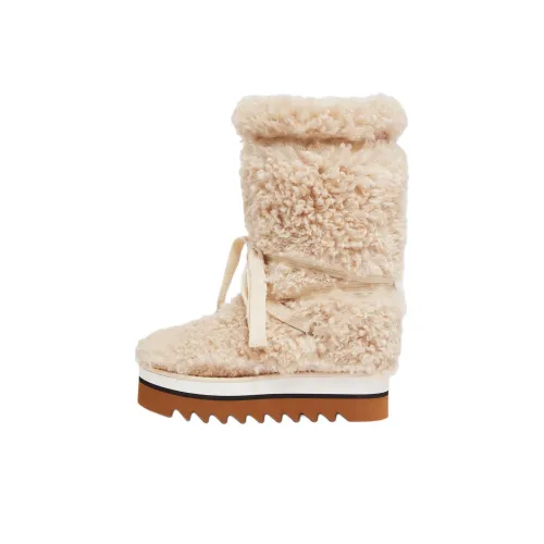 Stella McCartney Sneak Elyse Короткий Сноубутсы Женские Бежевый