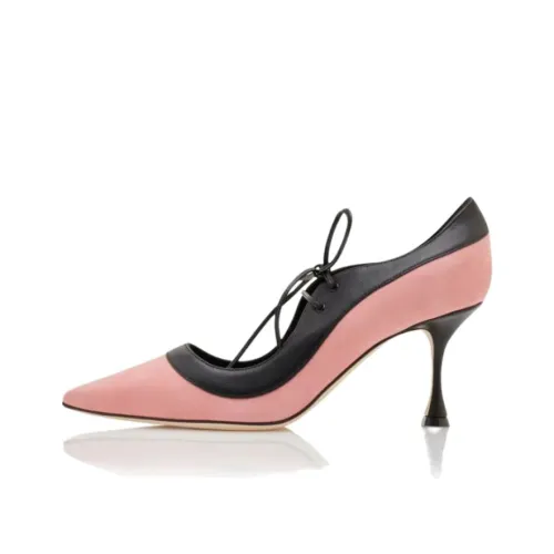 MANOLO BLAHNIK Узкий каблук Высокие каблуки 7 см Женские Розовый