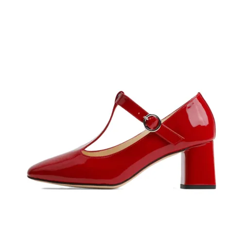 Repetto Высокий каблук грубый женские красный