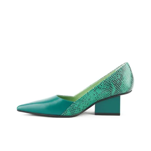 UNITED NUDE RAILA PUMP Квадратный каблук Высокие каблуки 6 см Женские Зеленый