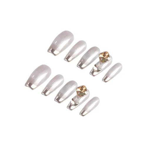 Song Biography Французский Утонченный Осветляющий Ногти Сверкающий Страз Роскошь 25 мм Средний ЛАДДЕР