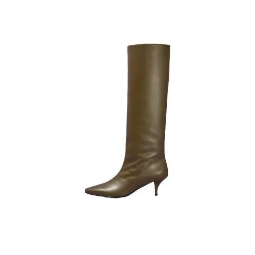 Semicouture Женские сапоги до колена коричневые