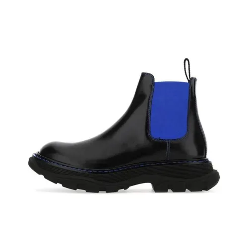 Alexander McQueen Tread Slick Ankle Длина Челси Женские Чёрно-синий Многоцветный