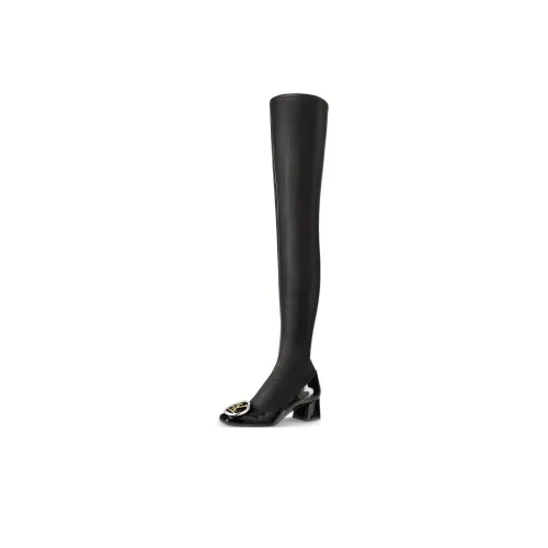 LOUIS VUITTON Madeleine Over The Knee Boots Женские Черные