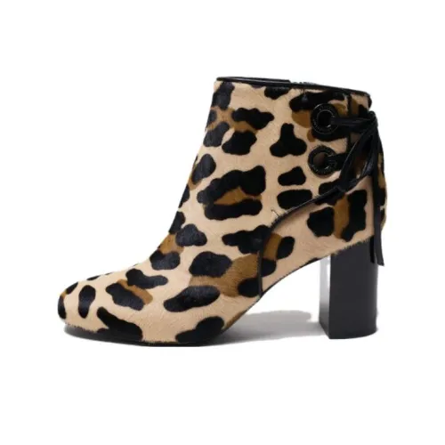 LONGCHAMP Ботильоны Женские с леопардовым принтом
