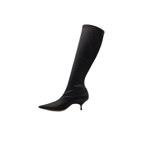 GIA BORGHINI Hera Колено Высокие сапоги 5 см Женские Черный