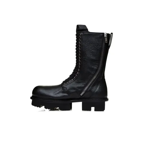 RICK OWENS совместный бренд RO Crew Мартин Ботин Мужской Чисто Черный