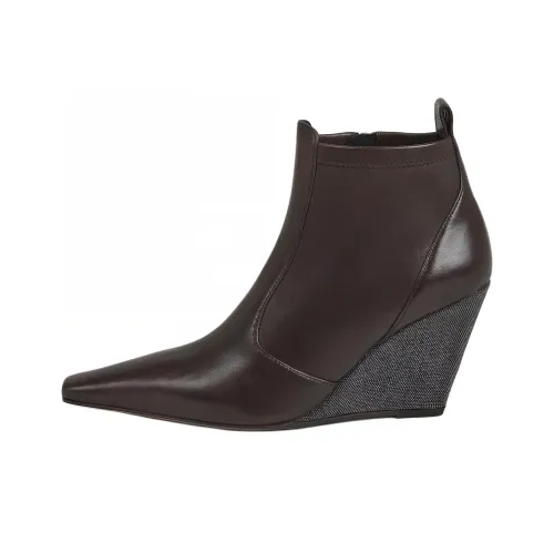BRUNELLO CUCINELLI Ботильоны 8 см Женские Коричневый