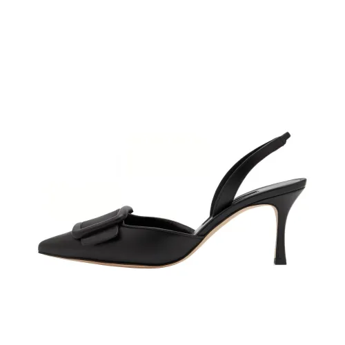 MANOLO BLAHNIK Узкий каблук Высокие каблуки 7 см Женские Черный