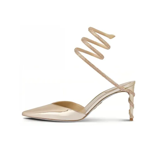 RENE CAOVILLA Margot Узкий каблук Высокие каблуки 8 см Женские Золотой