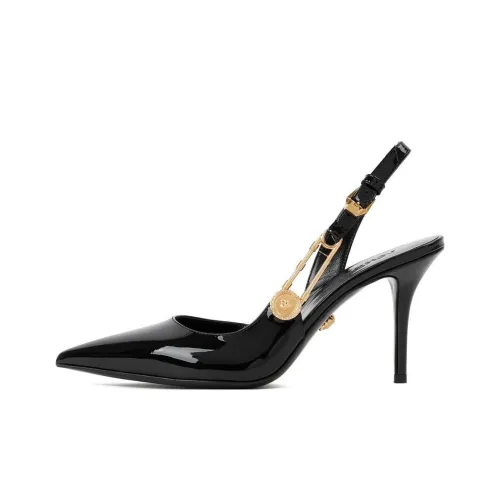 VERSACE Узкий каблук Высокие каблуки 8,5 см Женские Черный