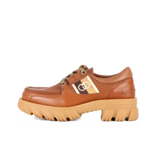 GUCCI Ankle Boot Martin Мужской Коричневый