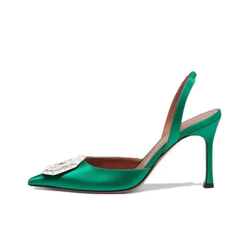 AMINA MUADDI Узкий каблук Высокие каблуки 9 см Женские Изумрудно-зеленый
