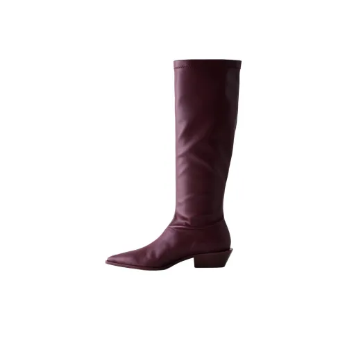 TIBI Bronson Knee-High Boots Женские Бургунди