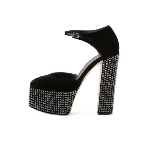 Giuseppe Zanotti GZ BEBE Грубый каблук Высокие каблуки 15 см Женские Черный