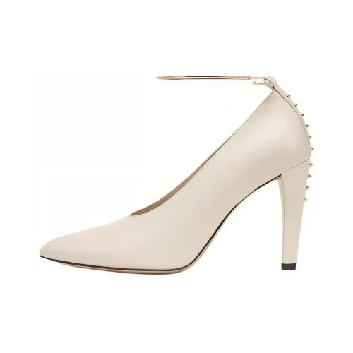 FENDI Filo Грубый каблук Высокие каблуки Женские Белые