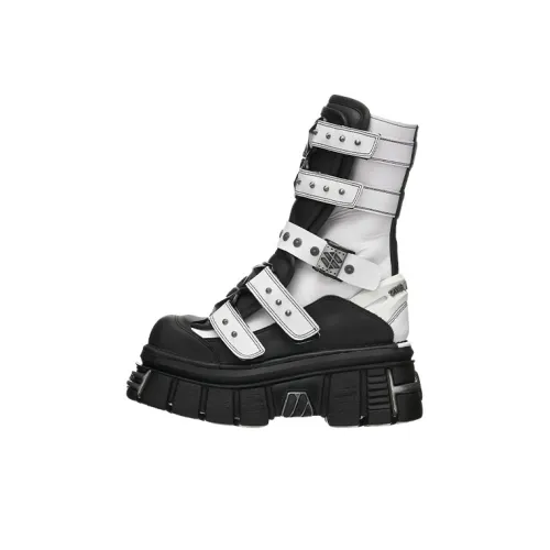 NEW ROCK x Vetements Gamer Ботильоны Мужской Черный Белый