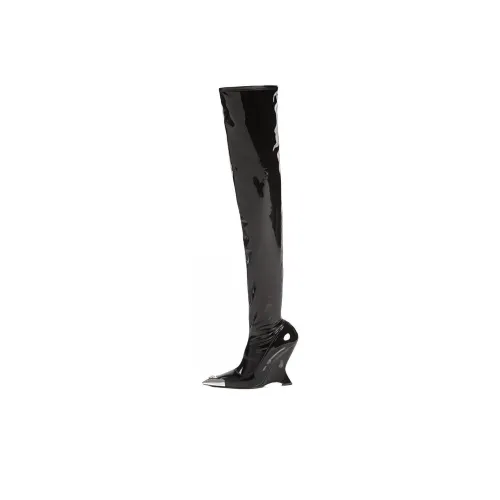 PHILIPP PLEIN Over The Knee Boots 10,5cm Женские Черные