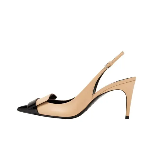 SERGIO ROSSI Sr1 Узкий каблук Высокие каблуки 7,5 см Женские Бежевый