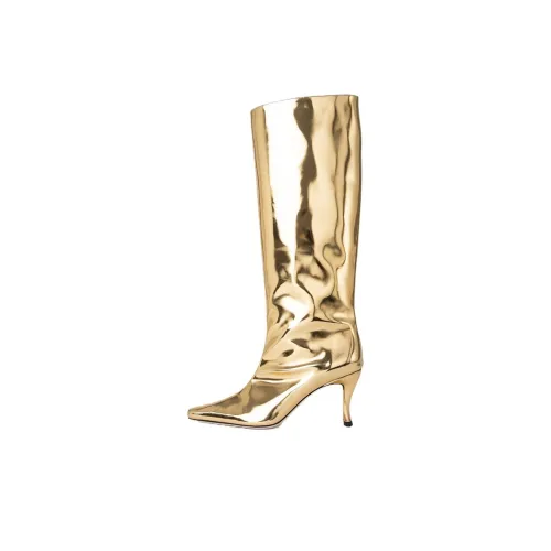 By Far Stevie Колено Высокие сапоги 8 см Женские Золотые