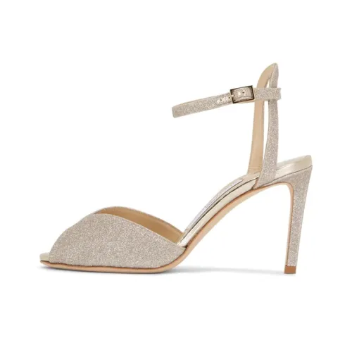 Jimmy Choo Sacora 100 Узкий каблук One Ремень Сандалии Женские Золотые