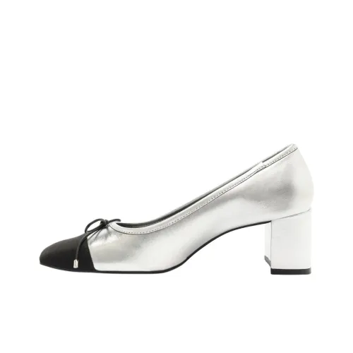 Schutz Arissa Блок Грубый каблук Высокие каблуки 6,3 см Женские Черный Серебряный