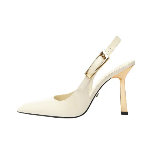 Schutz Ciara Узкий каблук Высокие каблуки 10,5 см Женские Экрю