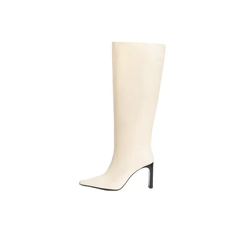 Staud WALLY Колено Высокие сапоги 9 см Женские Белые