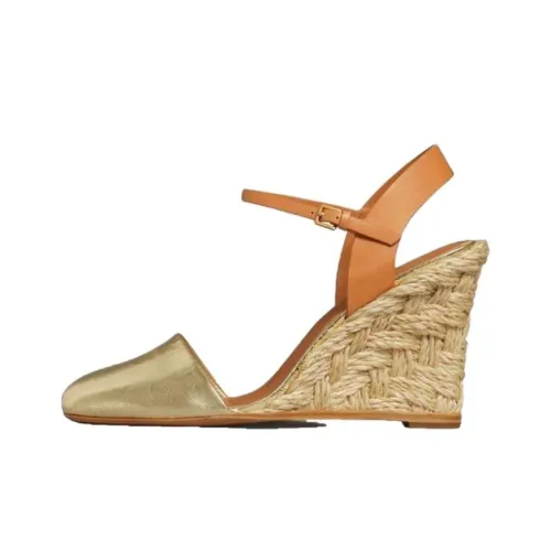 Tory Burch Клин-каблук Высокие каблуки 8 см Женские Золотые