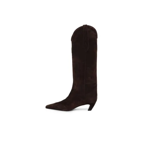 KHAITE Женские сапоги до колена темно-коричневый