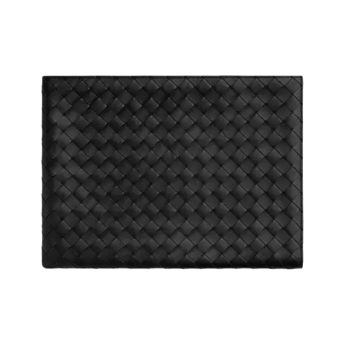 Bottega Veneta Intrecciato Телячья кожа Клатч Мужской Черный Маддер Коричневый