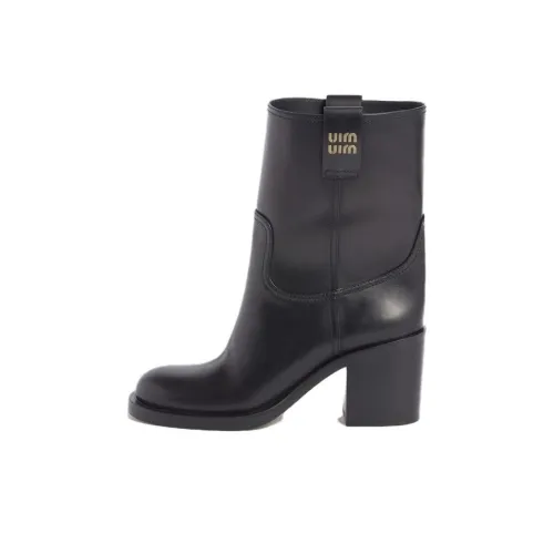 MIU MIU Ботильоны 7,5 см Женские Черные