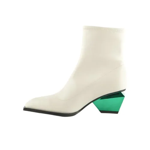 UNITED NUDE Jacky BOOTIE Ботильоны 6 см Женские Белый Зеленый