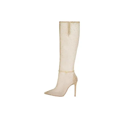 GIANVITO ROSSI Rania Высокие сапоги до колена 10,5 см женские золотые