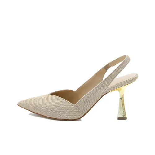 MICHAEL KORS Chelsea Бокатная Подошва Туфли на Высоком Каблуке 8 см Женские Золотые