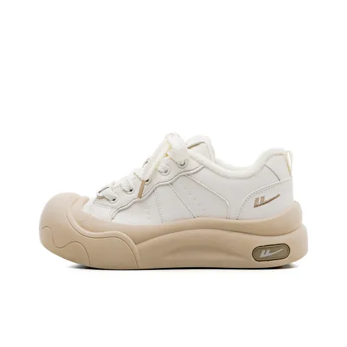 Warrior Термические Кроссовки для скейтбординга с низким верхом увеличивающие рост женские бежевый хаки